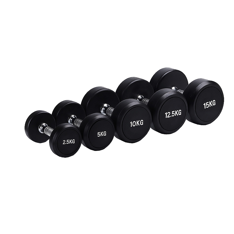 Round head rubber dumbbell 6