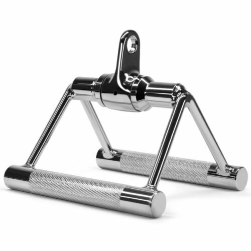 DoubleD Row Handle, Stainless Steel with Fully Knurled Grip Cable Attachment YR Fitness