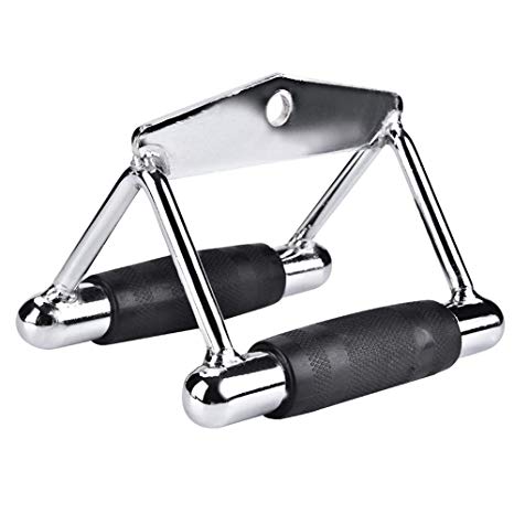 Seated Row Chinning Bar With Rubber Handles