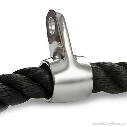 Cuerda para tríceps de servicio pesado de 27" (accesorio de cable multigimnasio) 4