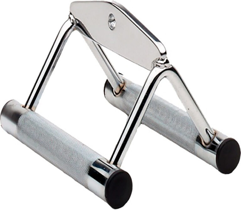 DoubleD Row Handle, Stainless Steel with Fully Knurled Grip Cable Attachment YR Fitness