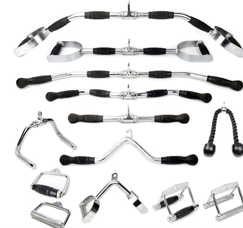 47&Quot; Rubber Grip Lat Pull Down Gym Cable Attachment 2
