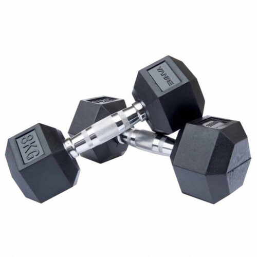 Rubber Coated Hex Dumbbell 1