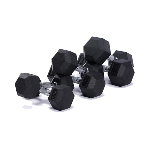 Rubber Coated Hex Dumbbell 4
