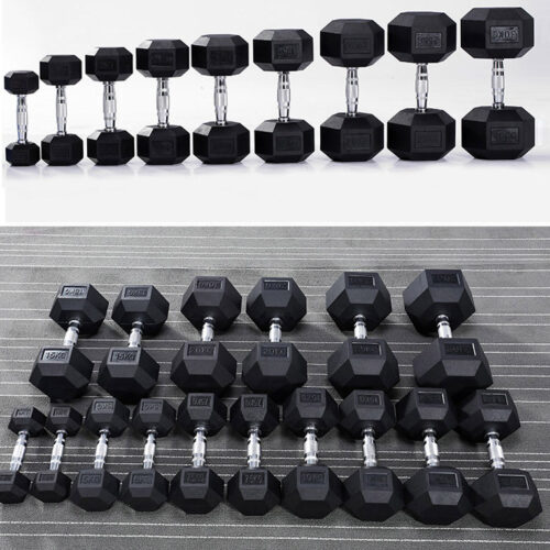 Rubber Coated Hex Dumbbell 6