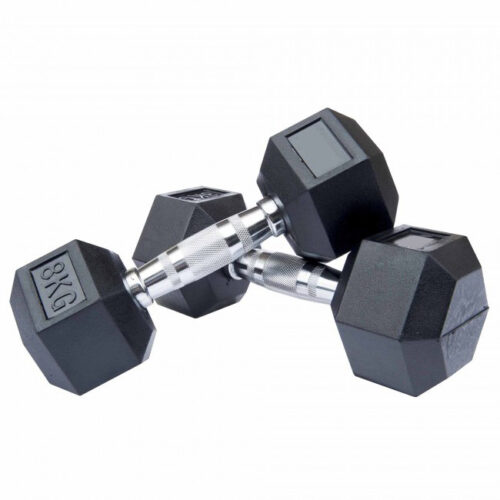 Rubber Coated Hex Dumbbell 2