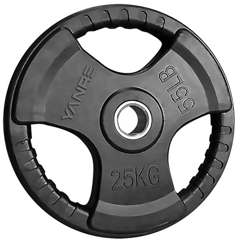 Tri-grip Weight Plates Lifting Weights Gym Home Rubber Encased 2" Olympic Vour 
