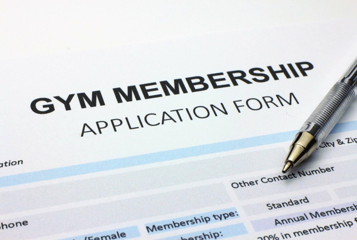 a gym membership