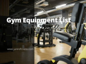 Gym Equipment List 3